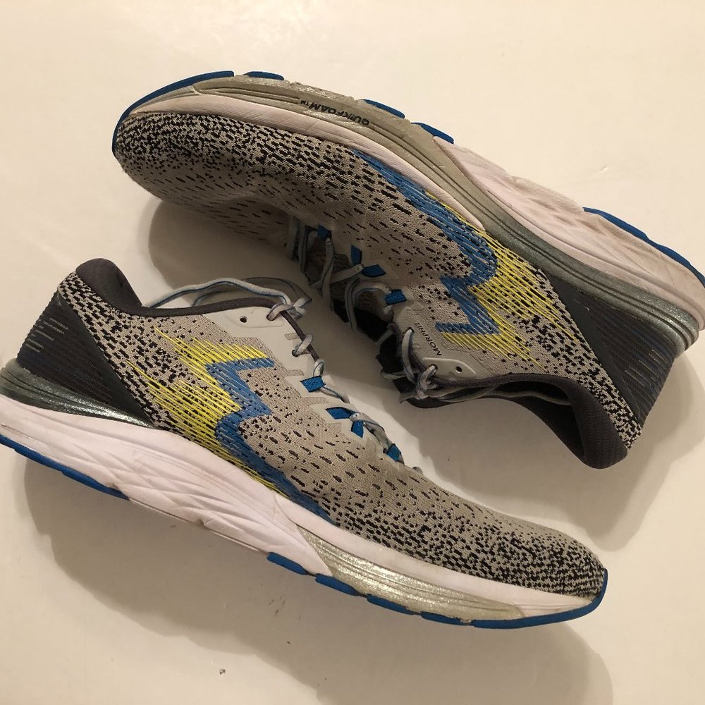 361 Degrees Spire 4 Men's Gray Blue Black Running Jogging Athletic Shoes 12.5